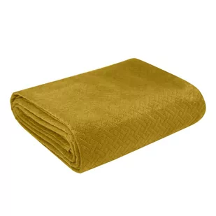 Narzuta 200 x 220 Pikowana Velvet Luiz5 Musztar - Narzuty - miniaturka - grafika 1