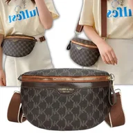 Nerki - Saszetka Nerka Damska Torebka Listonoszka Na Ramię Torba Crossbody Brązowa - miniaturka - grafika 1