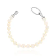 Bransoletki - Bransoletka z perłami z owalnym zapięciem 19 cm - miniaturka - grafika 1