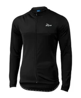 Bluzy na rower - ROGELLI CALUSO - lekko ocieplana bluza rowerowa, kolor: Czarny - miniaturka - grafika 1