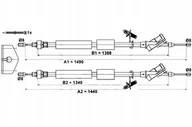 Linki hamulca postojowego - ATE LINKA HAMULCA 24.3727-0664.2 FORD FOCUS II 1.4 05-12 - miniaturka - grafika 1