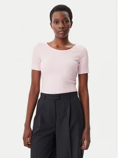 Tommy Hilfiger T-Shirt WW0WW37866 Różowy Slim Fit - Koszulki i topy damskie - miniaturka - grafika 1