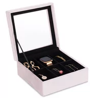 Pudełka i szkatułki - Ameliahome Pudełko Na Biżuterię Szkatułka Glasen 18X718X7 Pudrowy Róż - miniaturka - grafika 1