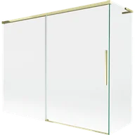 Parawany nawannowe - Mexen Rox L parawan nawannowy 2-skrzydłowy rozsuwany 190 + 80 x 150 cm, transparent, złoty - 8C9L-190-080-50-00 - miniaturka - grafika 1