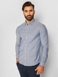 Tommy Jeans Koszula Oxford DM0DM09594 Niebieski Slim Fit - Koszule męskie - miniaturka - grafika 1