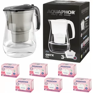 Dzbanek filtrujący Aquaphor Onyx 4,2 l + 6 wkładów, czarny - Dzbanki filtrujące - miniaturka - grafika 1