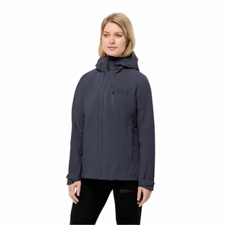 Kurtki damskie - Damska kurtka przeciwdeszczowa Jack Wolfskin EAGLE PEAK 2L JKT W graphite - XS - grafika 1