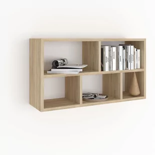 Połka Wisząca 4P Dąb Sonoma 80X50X20 Cm - Pozioma Lub Pionowa - Półki do salonu - miniaturka - grafika 1