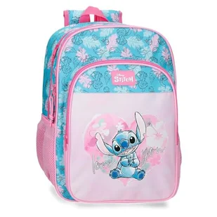 Joumma Disney Heart Stitch Plecak z podwójną komorą Różowy 30x40x13 cm Poliester 15,6L, Różowy kolor, Talla única, Plecak z podwójną komorą - Plecaki - miniaturka - grafika 1