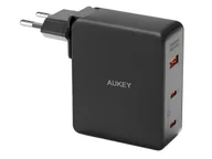 Ładowarki do telefonów - AUKEY Ładowarka podróżna US EU GaN 140W PD 2x USB-C USB-A PA-B7O - miniaturka - grafika 1
