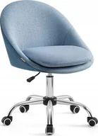 Fotele i krzesła biurowe - Songmics Krzesło do biura domowego Niebieskie - miniaturka - grafika 1