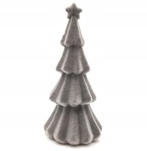Choinka Z Gwiazdą Welurowa Do Szopki Szara 20 Cm - Choinki - miniaturka - grafika 1