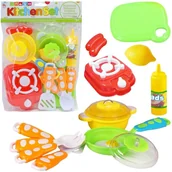 Zabawy w naśladowanie dorosłych - Zestaw naczyń 14el - zabawka - miniaturka - grafika 1