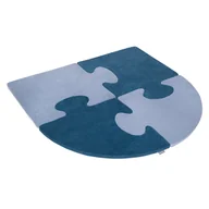 Maty edukacyjne - KiddyMoon Piankowe Puzzle do zabawy VELVET Łuk turkus laguny-błękit lodu 4 Zabawka mata - miniaturka - grafika 1