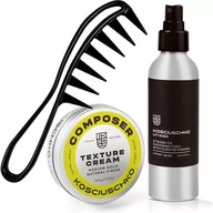 Szczotki i grzebienie do włosów - Uppercut Deluxe - Zestaw do stylizacji włosów, matowa pomada oraz teksturyzujący grzebień - miniaturka - grafika 1