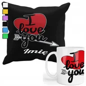 Gadżety dla niej i dla niego - ZESTAW KUBEK + POSZEWKA Z NADRUKIEM-DLA FANA PREZENT WALENTYNKI +IMIĘ - miniaturka - grafika 1