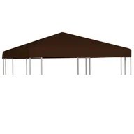Pawilony ogrodowe - vidaXL Zadaszenie do altany, 310 g/m, 3 x 3 m, brązowe - miniaturka - grafika 1