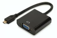 Adaptery i przejściówki - Digitus Adapter audio-video microHDMI typ D do VGA FHD 3.5mm MiniJack KKDGKPBV0060 - miniaturka - grafika 1