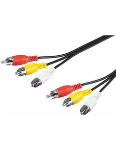 Wentronic AUDIO/VIDEO (3 X wtyczka cinch na 3 X wtyk cinch) 5 m 50383 - Kable - miniaturka - grafika 2