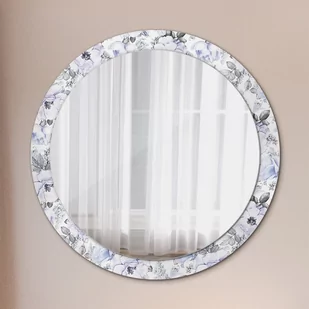 Lustro dekoracyjne okrągłe Niebieskie róże - Lustra - miniaturka - grafika 1
