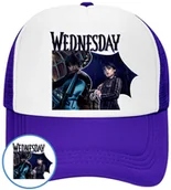 Czapki i chusty sportowe męskie - CZAPKA Z DASZKIEM WEDNESDAY DLA DZIECI LATO NIEBIESKA BEJSBOLÓWKA - miniaturka - grafika 1