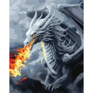 Malowanie po numerach - Ideyka Malowanie po numerach - Ognisty smok 40x50cm - miniaturka - grafika 1
