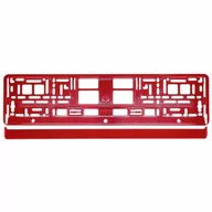 Akcesoria motoryzacyjne - CARMOTION ramka na tablicę rejestracyjną - metalizowana - czerwona - miniaturka - grafika 1