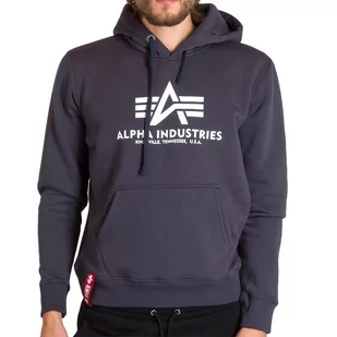 Bluza Alpha Industries Basic Hoody 17831202 - szara - Bluzy sportowe męskie - miniaturka - grafika 1