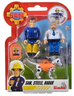 Figurki dla dzieci - Strażak Sam, 2 figurki  IV, Sam+Steele+Radar - miniaturka - grafika 1