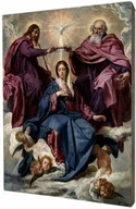 Ikony i obrazy sakralne - Koronacja Matki Bożej - obraz religijny na desce lipowej - miniaturka - grafika 1
