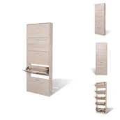 Szafki na buty - vidaXL Szafka na buty z 5 wywrotkami o wyglądzie drewna dębowego - Stojaki i szafki na buty - miniaturka - grafika 1