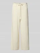 Spodnie damskie - Spodnie materiałowe o kroju wide fit z mieszanki wiskozy model 'Lumina' - miniaturka - grafika 1