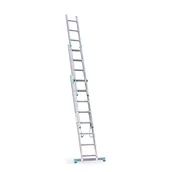 Drabiny - ALVE Aluminiowa trzyczęściowa drabina uniwersalna EUROSTYL przystosowana do używania na schodach, 3x8 szczebli, długość 5,13 m 558012 - miniaturka - grafika 1