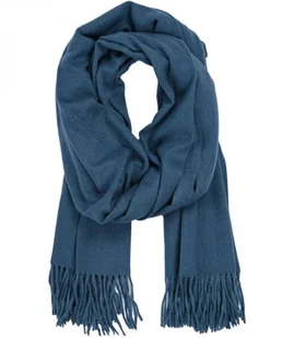 Szal szalik Gruba Chusta frędzle jednokolorowy ciepły miękki 200x70 cm - Apaszki i szaliki damskie - miniaturka - grafika 1