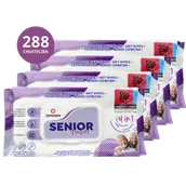Akcesoria dla osób starszych i niepełnosprawnych - Zestaw Opharm Senior Comfort 4w1, chusteczki nawilżane, 4 x 72 sztuki - miniaturka - grafika 1