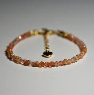 Bransoletka Szczęścia Kamień Słoneczny Jasny 3mm - Crystals Break - Bransoletki - miniaturka - grafika 1