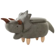 Taborety i hokery - Beliani Pufa tapicerowana ze schowkiem ciemnozielona TRICERATOPS - miniaturka - grafika 1