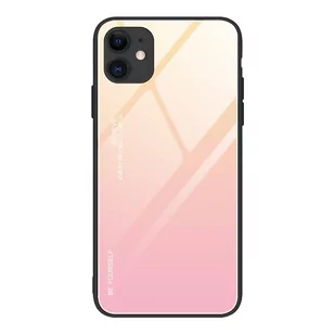 Gradient Glass etui pokrowiec nakładka ze szkła hartowanego iPhone 12 mini różowy - Etui i futerały do telefonów - miniaturka - grafika 1