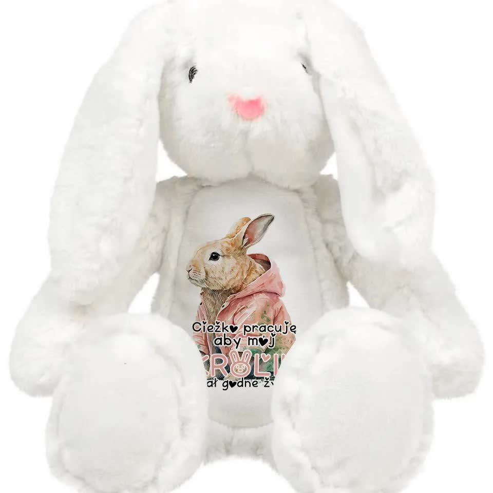 Miś Maskotka Przytulanka Królik MA GODNE ŻYCIE Wz