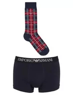 Skarpetki damskie - Emporio Armani Męskie skarpety Tartan Mix zestaw prezentowy, Marine/Check, S - miniaturka - grafika 1