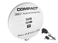 Anteny TV - Antena DVB-T Compact z zasilaczem biała - miniaturka - grafika 1