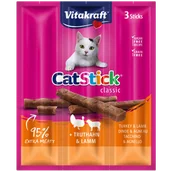 Przysmaki dla psów - Vitakraft Vitakraft Kabanosy Cat Stick Mini indyk z jagnięciną dla kota 3x18g 43151-uniw - miniaturka - grafika 1