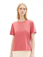 Koszulki i topy damskie - T-shirt damski TOM TAILOR z nadrukiem serca, 11850-róża barokowa, L - miniaturka - grafika 1