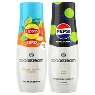 Syropy i koncentraty owocowe - 2x Syrop SodaStream Lipton Ice Tea Peach Zero Bez Cukru + Pepsi Max Lime - miniaturka - grafika 1