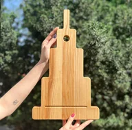 Deski do krojenia - Drewniana Deska Pałac Kultury Jesion - miniaturka - grafika 1