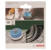 Materiały ścierne - Bosch Szczotka garnkowa do szlifierek prostych i kątowych falisty drut mosiądzowany 100 mm 100 mm 2609256508 1 szt - miniaturka - grafika 1