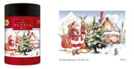 Puzzle - Interdruk, PUZZLE ŚWIĄTECZNE w tubie 500 elementów MIKOŁAJ - miniaturka - grafika 1