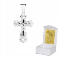 Biżuteria dla dzieci - 925 Srebrny Krzyżyk Prawosławny 1,26 g 3 cm K24 - miniaturka - grafika 1