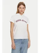 Koszulki i topy damskie - Guess Jeans T-Shirt W5GP28 J1314 Biały Regular Fit - miniaturka - grafika 1