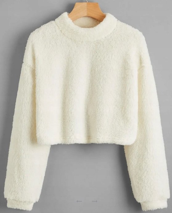 SHEIN SWETER DAMSKI ECRU Z DŁUGIM RĘKAWEM 36 V3R